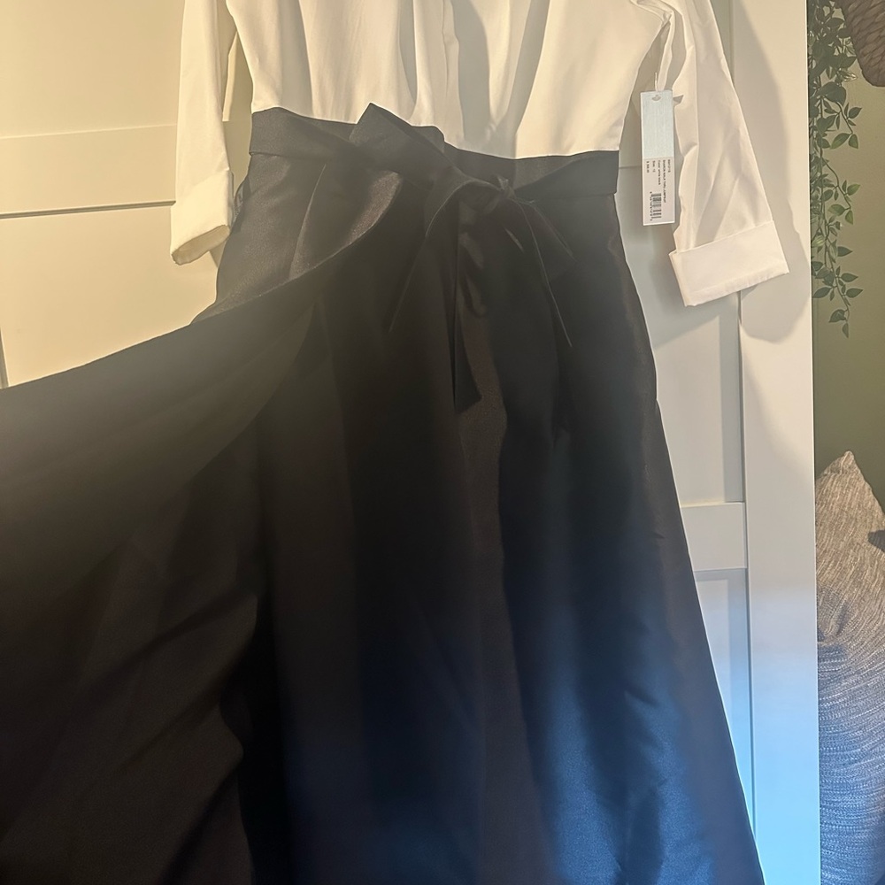 Kay Unger Black Maxi A-Line Skirt